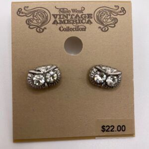 Nine West Vintage America Owl Earrings
